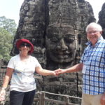 the faces at the angkor thom temple